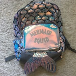 Girls justice mermaid backpack